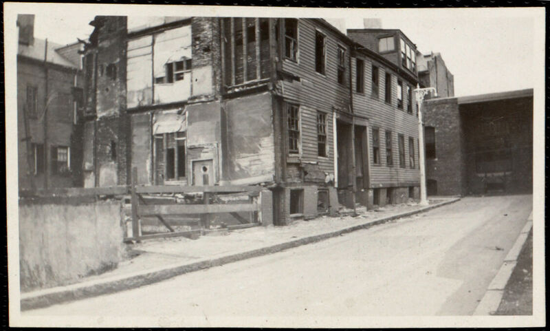 Black and white photo of a typical South End tenement home