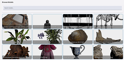 Browse models preview